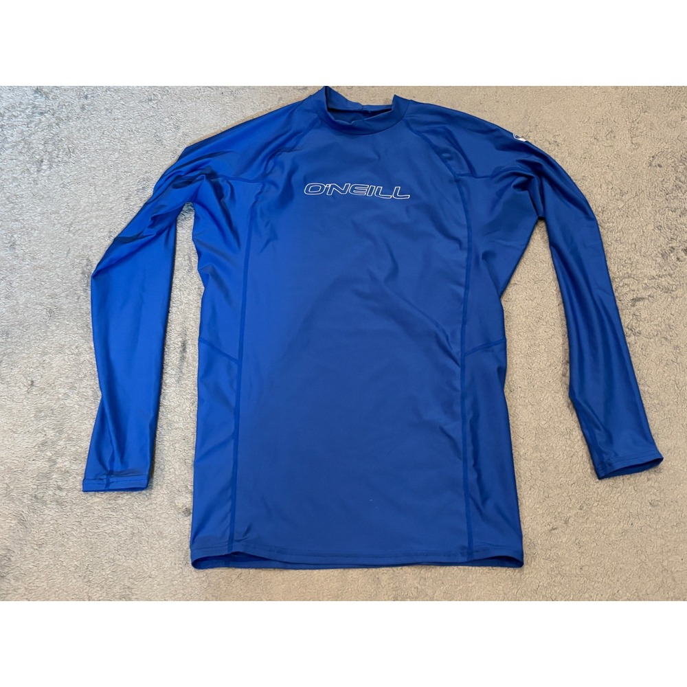 ONeill Mens 2XL Blue Rash Guard Long Sleeve UPF 50+ Performance Fit Swim Shirt